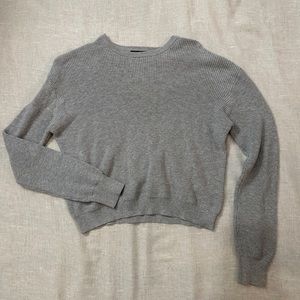 cropped brandy melville crew neck knit sweater